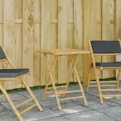 Prolenta Maison Exclusive - Gartentisch Klappbar 55x55x75 cm Bambus