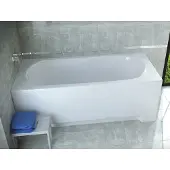 Besco Badewanne Rechteck Bona 150x70 mit Acrylschürze, Füßen und Ablaufgarnitur GRATIS