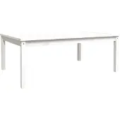 Syfax Gartentisch Weiß 121x82,5x45 cm Massivholz Kiefer