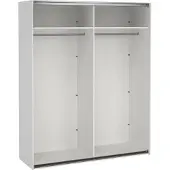 Dmora Großer Mehrzweckschrank Janelle, Multifunktionale Möbel, Schuhschrank, Besenschrank, 179x62 h220 cm, Weiß