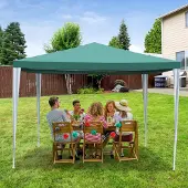Jiubiaz Pavillon Festzelt Stahlkonstruktion Korrosionsbeständiger Partyzelt 3x3m Grün