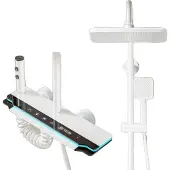 OEM Duscharmatur Set, Digitalanzeige für die Temperatur, Höhenverstellbar, Heiß Kalt Weiß