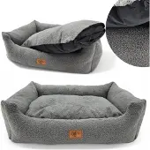 Odol-Plusz Hundebett Waschbar Hundekissen flauschig 95x75 Hundesofa, erhöhte Ränder