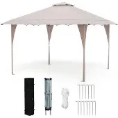 Northix 4 x 4 m verstellbarer Pop-Up-Pavillon mit Metallrahmen