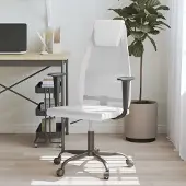 vidaXL "im " Bürostuhl Höhenverstellbar Weiß Netzstoff und Kunstleder - Bürostühle CC16138