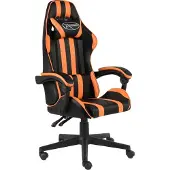 Syfax Gaming-Stuhl Schwarz und Orange Kunstleder