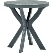 vidaXL Möbel Bistrotisch Grün Ø70 cm Kunststoff - Gartentische &2534