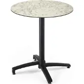 Oviala Runder Gartentisch 60 cm neigbar Aluminium und HPL Marmor - Opera