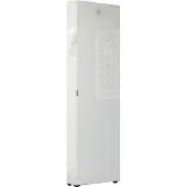 Dmora 1-Tür MehrzweckschrankThulamela, Multifunktionale Möbel, Schuhschrank, Besenschrank, Italy, 60x19h200 cm, Glänzendes Weiß