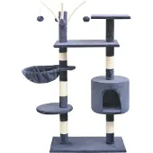Syfax Katzen-Kratzbaum 125 cm Dunkelblau