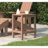 Prolenta Maison Exclusive - Adirondack-Gartentisch Braun 38x38x46 cm HDPE