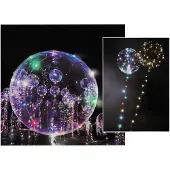 BURI 6x LED Heliumballon Luftballon Lichterkette bunt Partydeko Hochzeit Strandparty