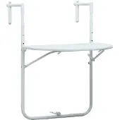 Syfax Balkon-Hängetisch Weiß 60x64x83,5 cm Kunststoff Rattan-Optik