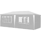 TolleTour Pavillon Hochzeiten – Festliches Gartenzelt aus Stahlkonstruktion, ideal für Hochzeiten Weiß 3x6m