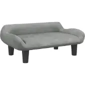 Syfax Hundebett Hellgrau 70x40x24 cm Samt