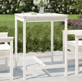Prolenta Maison Exclusive - Gartentisch Weiß 82,5x82,5x110 cm Massivholz Kiefer