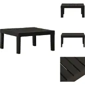 vidaXL Lounge-Gartentisch Kunststoff Grau - Gartentische
