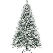 Northix 180 cm künstlicher Weihnachtsbaum mit Schnee, 8 Lichtmodi