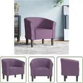 The Living Store Clubsessel Lila Stoff