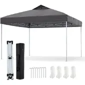 Northix 3 x 3 m wasserdichter Pop-Up-Pavillon, UV 50+, Grau