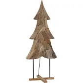 Syfax Weihnachtsbaum mit Ständer Braun 181,5 cm Massivholz Teak