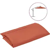 Syfax Ersatzbezug für Ampelschirm Terracotta-Rot 350 cm