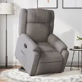 Prolenta Maison Exclusive - Relaxsessel mit Aufstehhilfe Taupe Stoff