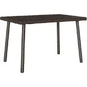 Syfax Garten-Couchtisch Rechteckig Braun 60x40x37 cm Poly Rattan