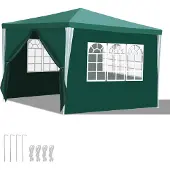 TolleTour Garten Pavillon zwei mit Spiralschläuchen mit Seitenteilen Türen wasserdichtes Zelt
