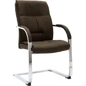 Syfax Freischwinger Bürostuhl Braun Stoff