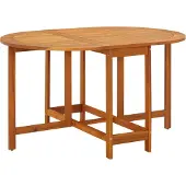 DKD Home Decor Gartentisch 130x90x72 cm Massivholz Akazie