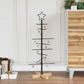 Prolenta Maison Exclusive - Metall Weihnachtsbaum Schwarz 89 cm Pulverbeschichteter Stahl