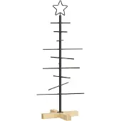 Syfax Metall Weihnachtsbaum Schwarz 89 cm Pulverbeschichteter Stahl