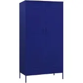 Syfax Kleiderschrank Marineblau 90x50x180 cm Stahl