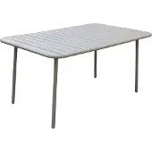 HABITAT ET JARDIN Gartentisch aus Metall "Bilbao" – 150 x 90 x 71 cm – Taupe