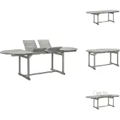 vidaXL Garten-Esstisch (160-240)x100x75 cm Massivholz Akazie - Gartentische