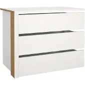 Dmora Kommode Mathilde, Mehrzweckkommode, Schlafzimmerkommode, Schrank mit Schubladen, 87x55 h70 cm, Weiß