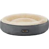Feandrea Hundebett, Katzenbett, Donut, Ø 70 cm, dunkelgrau