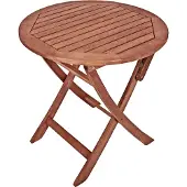 Spetebo Tisch rund, klappbar - Ø 70 cm - Eukalypus
