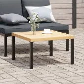 vidaXL Möbel Garten-Couchtisch Schwarz 65x65x40 cm Aluminium - Gartentische 4008573