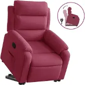 Syfax Relaxsessel mit Aufstehhilfe Weinrot Samt
