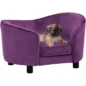 Syfax Hundesofa Burgunderrot 69x49x40 cm Plüsch