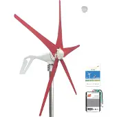 OEM Windturbinen-Generator, 400W Leistung, effiziente Energieerzeugung, Rot 5 Klingen, 400W, 24V