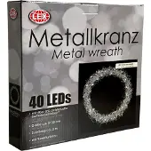 Inda 40 LED Hängekranz / Tischkranz Metall Ø30cm warmweiß