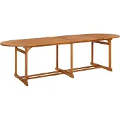 Syfax Garten-Esstisch 280x90x75 cm Massivholz Akazie