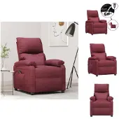 vidaXL Relaxsessel Elektrisch Weinrot Stoff - Sessel