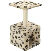 Syfax Katzen-Kratzbaum Sisal 55 cm Beige Pfoten-Aufdruck
