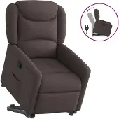 Syfax Relaxsessel mit Aufstehhilfe Dunkelbraun Stoff