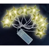 Mojawo 3 Stück 10er LED Sternenlichterkette Sternenkette warmweiß L1,80m
