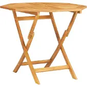 Syfax Klappbarer Gartentisch 85x85x76 cm Teak Massivholz